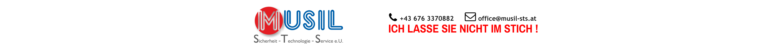 +43 676 3370882 office@musil-sts.at ICH LASSE SIE NICHT IM STICH !
